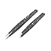 AAProTools Slant & Pointed Tweezers Set With Pouch, 2-Pack, Stainless Steel, Best For High Precision Daily Beauty Routines, Eyebrows, Ingrown Facial & Nose Hair, Splinters & Ticks (Black & White) A+ Q