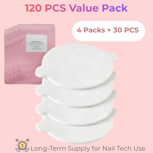 120 piezas de papel filtro desechable para colector de polvo de uñas miniatura 4