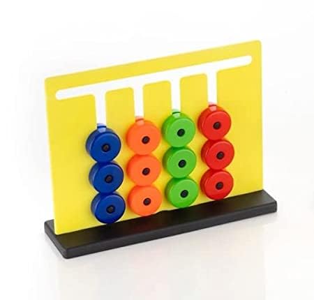 MANAKI ENTERPRISE Montessori Slide Puzzles - Brain Game for Kids - 3 4 5 Year Baby Activity Toys - Early Development and Learning Kids Toys - Hand Eye Coordination Toys - ISI Approved