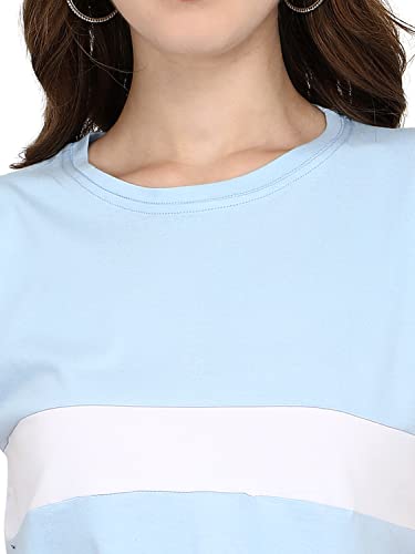 Image of GRECIILOOKS Women's Regular Fit Plain Top with Half Sleeves for Office Wear, Casual Wear, Under 399 Top for Women /Girls (Pink Large)