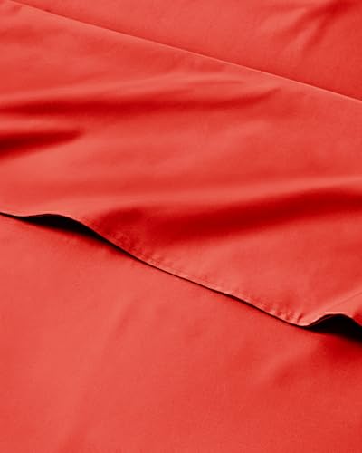 Image of Kids Twin Size Bed Sheet Set - 3 Piece Kids Loft Bed Sheets - Solid Red Themed Bedding - Soft, Cute and Cozy - Breathable and Machine Washable - Bedding for Boys, Girls, Teens & Toddlers - Oeko-Tex