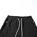 Running Shorts for Men 5 Inch with Zipper Pockets Elastic Waist Drawstring Quick Dry Gym Gifts Athletic Workout Active Wear Basketball Clothes Mens Fitness Exercise Pants 01# Black Large