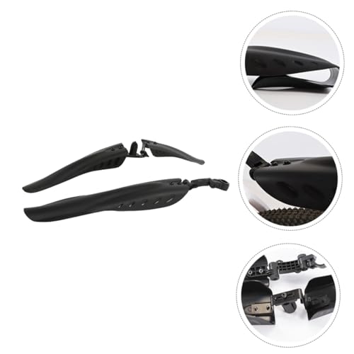Guardabarros delantero bicicleta montaña protector barro negro 6