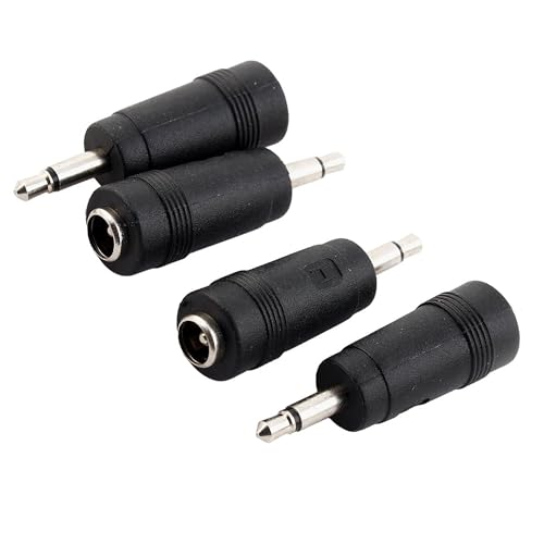 uxcell adaptador conector DC macho 3.5mm a hembra 5.5x2.1mm miniatura 4