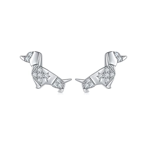 Boucles d'oreilles chien en argent 925 pour illuminer votre look quotidien