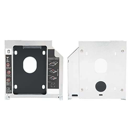 aqxreight 2Pcs 2nd SSD HDD Adaptador Caja 5mm DVD miniatura 7