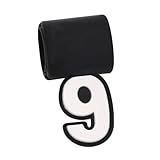 xihircd ciondolo con numero di baseball, ciondolo con numero in silicone da 0 a 9 per collana da baseball consigliato per collana tornado con tre corde intrecciate (numero 9)