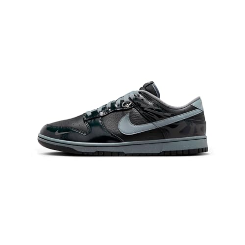 NIKE Men's Dunk Low Retro Quickstrike Shoes, Black, Gray, Green - 10.52