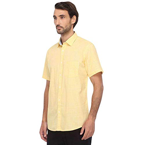 Image of Colorplus Men's Pure Cotton Checks Pattern Tailored Fit Spread Collar Half Sleeve Casual Shirt