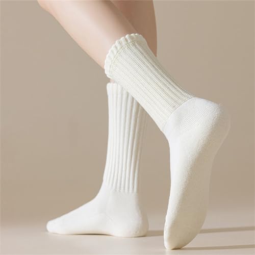 JSEIAJB Deep Autumn and Winter Boneless Socks for Children S Thickened Looped Mid Tube Stacked Socks3