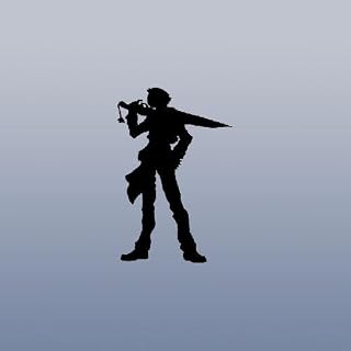 Squall Leonhart Silhouette 5.5" Tall Final Fantasy FF8 Logo Die Cut Decal - Black Color