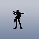 Squall Leonhart Silhouette 5.5' Tall Final Fantasy FF8 Logo Die Cut Decal - Black Color