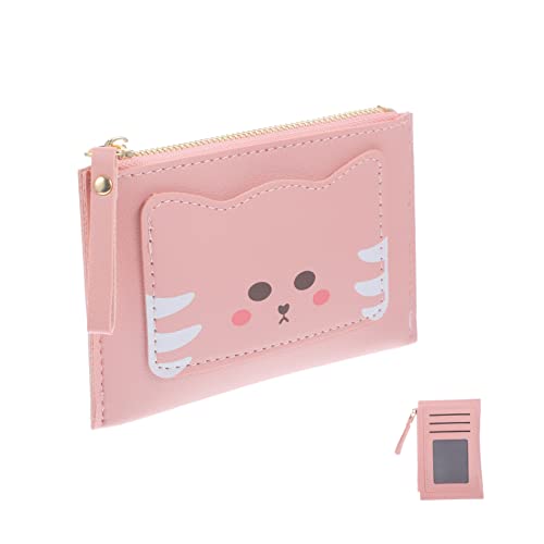 PartyKindom Women's Small Wallet Cat Pattern Coin Purse Fashionable Credit Card Holder for Birthday