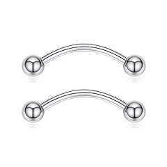 Silver Curved Nipple Barbell