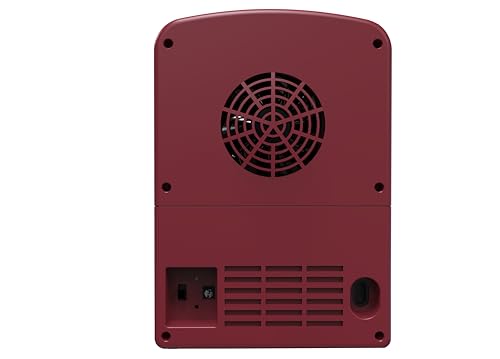 Image of Frigidaire 9 can /6l mini personal fridge cooler Crocodile finish door-W: 7.08 inch x L: 11.81 inch X H: 10.04 (Red) (Renewed)