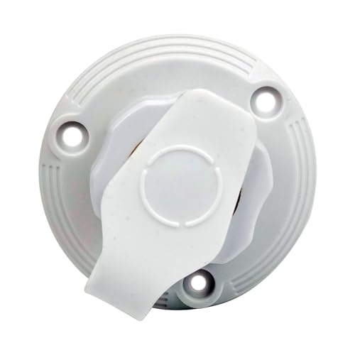 Image of RV City Water Inlet with Check Valve Replacement for 1 /2 inch NPT Male City Water Fill Flange City Water Hookup for Camper RV Water Fill Inlet Fit for Male Lead-Free Brass City Water Inlet(White)