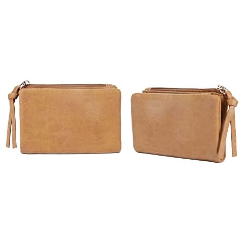 GLITZALL Women Wallet, Ladies PU Leather Purse with Multiple Card Slots, Folding Wallet with Metal Ring Fastener, Zipper Pocket and Fashion Coin Clutch Bag Cover