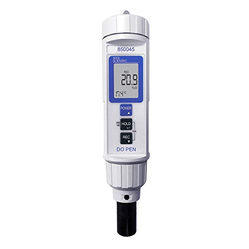 Sper Scientific Waterproof Dissolved Oxygen Meter Pen 850045 - Accurate DO & Temperature Readings, IP65 Rated, Auto Temp Compensation - for Environmental Testing, Aquariums, Labs and Wastewater