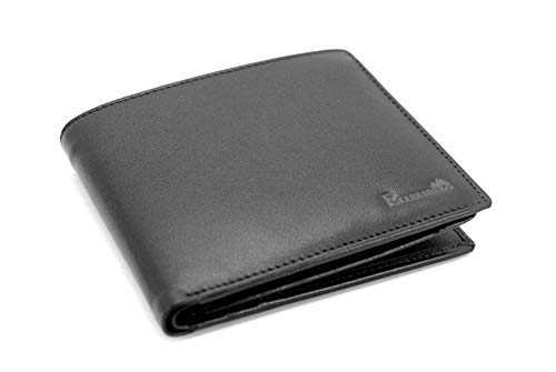 Preisvergleich Produktbild Ellersberg Herren Ledergeldbörse Querformat #WI34851 Schwarz