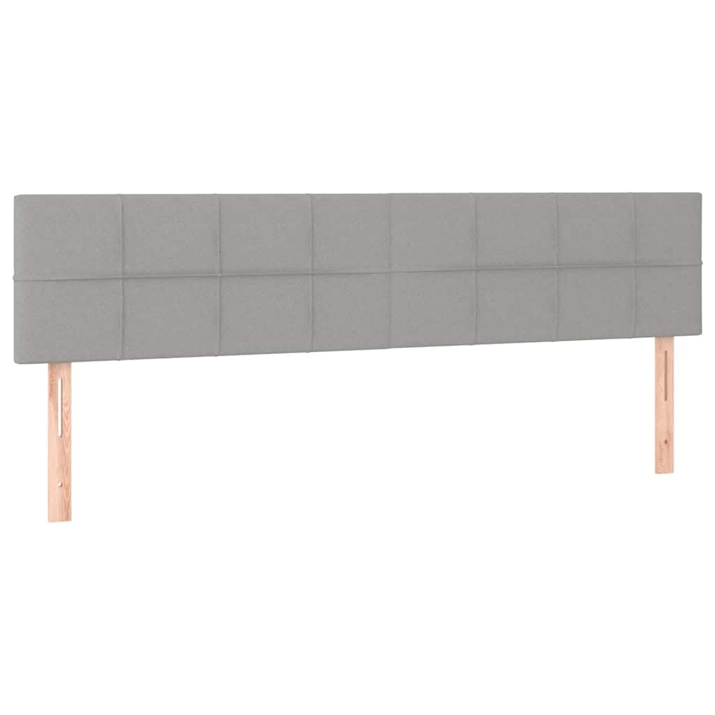 Hothingwell Telaio Letto Grigio Chiaro 120x190 Cm Tessuto | Testina regolabile, gambe robuste, doghe in compensato, supporto posteriore per lettura