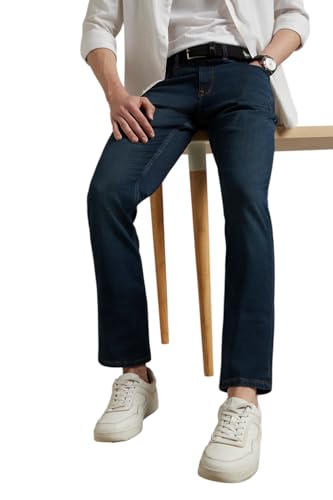 Image of Louis Philippe Men's Mid Rise Slim Jeans