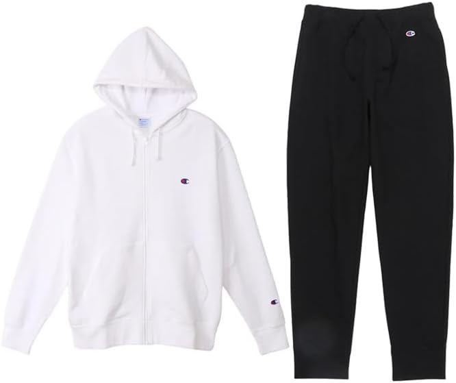 [Champ] ベーシック ジップフーデッドスウェットシャツ パンツ 上下セット 【メンズ】（C3Y137/C3Y223）