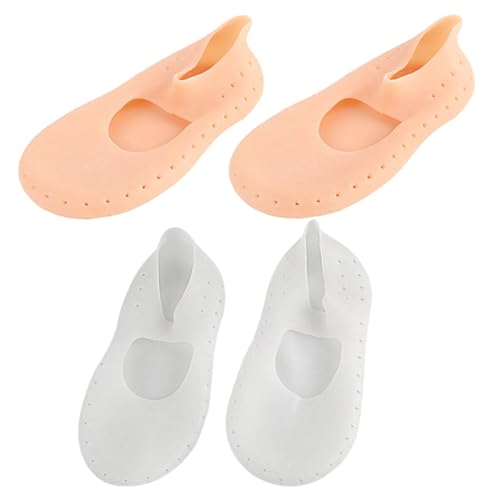 BESPORTBLE Silicone Moisturizing Socks for Women Anti-Cracking Foot Protector Breathable and Invisible 2 Pairs