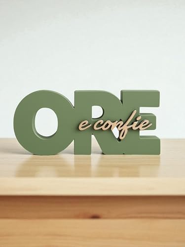 Letreiro Decorativo 'ORE e confie', Decoração 3D para Casa, Estil...
