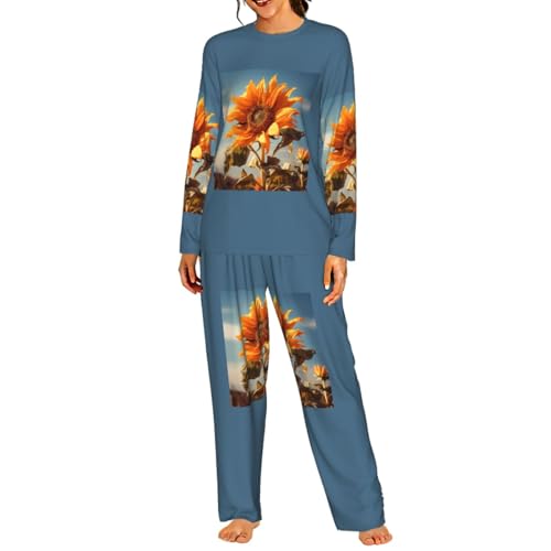 Pyjama tournesol manches longues : douceur pour vos soirées cocooning