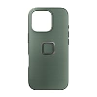 Peak Design Mobile Everyday - Custodia per iPhone 16 Pro, profilo sottile, protezione dalle cadute, guscio in tessuto resistente alle intemperie, si collega a supporti mobili e ingranaggi, grigio