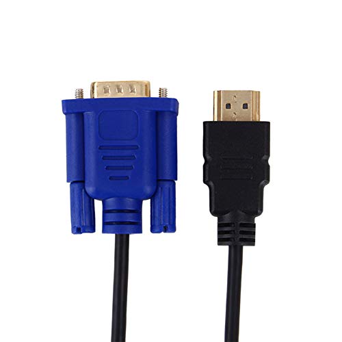 Sytaun Convertidor de cable HDMI a VGA, 1080P HDTV HDMI a VGA macho, 15 pines, cable adaptador para PC TV de 10 m