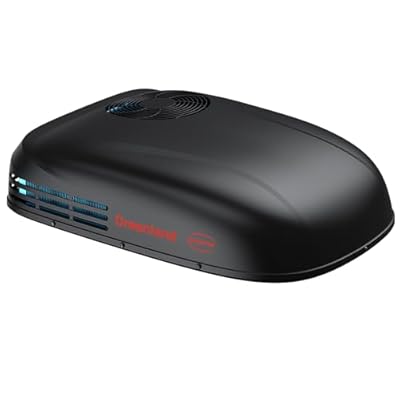 TURBRO Inverter 13.5K BTU RV Air Conditioner with Cooling and Heat Pump, Non-Ducted Low-Profile Rooftop Unit, WiFi & Remote Control, AC Unit Only, No ADB, Only Equip with Greenland ADB, Black