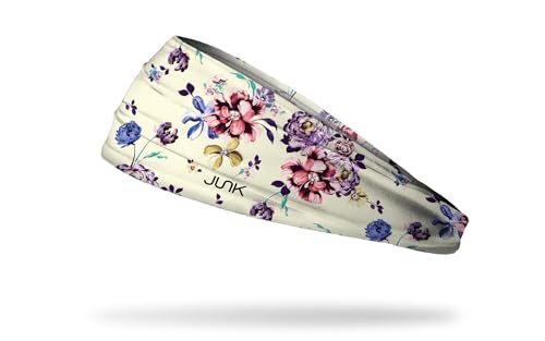 Image of JUNK Brands Big Bang Lite Floral Headband - Moisture-Wicking, Performance Fabric, Non-Slip, Sports Sweatband for Men & Women