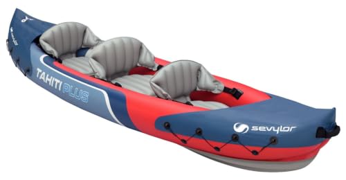 Sevylor Tahiti Plus Kayak, Inflatable Canoe for 2/3 Persons, Inflatable Boat, Paddle Boat with...