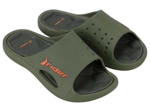 Rider Men's Slide Flip-Flop, Green, 11.5-12