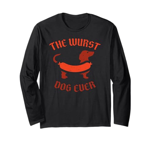 The Wurst Dog Ever Funny Sausage Dog Oktoberfest T Bassotto Maglia a Manica