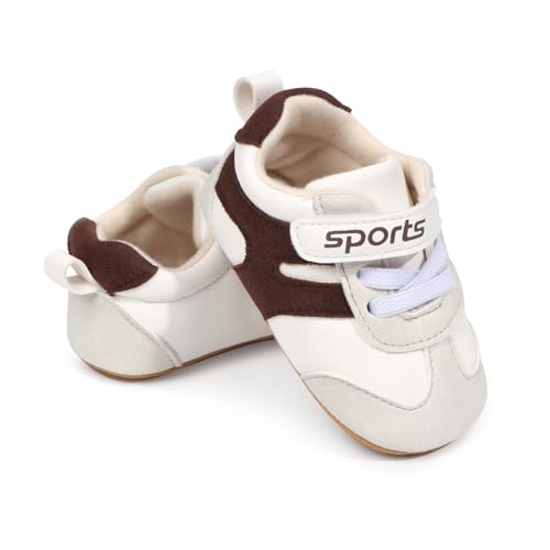 Image of HsdsBebe Baby Boys Girls Pu Leather Hard Bottom Walking Sneakers Toddler Rubber Sole First Walkers Infant Cartoon Slippers Crib Shoes