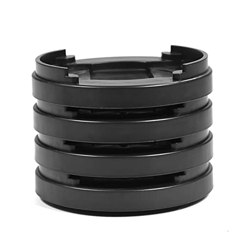 Elevadores de Muebles, Juego de 8 Piezas de Plástico MultiSlot Patas de Muebles Almohadilla de Resistencia Antideslizante Tapón de Cama Alfombrilla de Pie para Mesa Escritorio Sofá Sillas(Negro) Cover