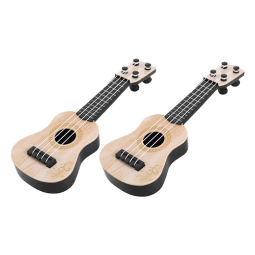 Milisten 2piezas Guitarras para Mini Ukelele De Cuerdas Instrumento Musical Educativo para Pequeños y Principiantes Diseño para Viajes y Diversión Al Aire Ukelele De Juguete Pequeño
