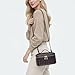 Women's Woven Leather Crossbody Bag with Top Handle, Fashion Square Box Purse (Chocolate）