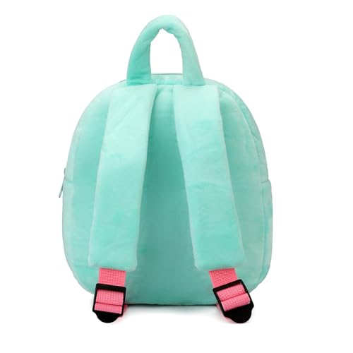 Cute Toddler Backpack Plush Animal Cartoon Mini Travel Daycare Bag for Baby Girl Boy 2-6 Years (Girl Green)4