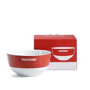 PANTONE - Ciotola Colazione in Porcellana Resistente Antimacchia, Graffi, Odori, Bowl Tazza Colazione Grande per Cereali 650ml 13,8x7, Ciotole Cucina per Lavastoviglie e Microonde, Idee Regali Natale