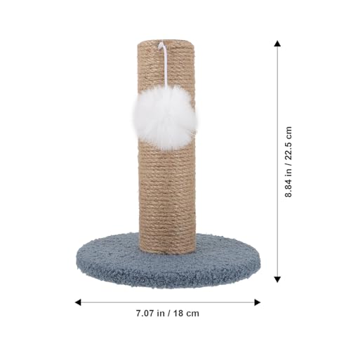 Poste rascador vertical para gatos con cuerda de yute azul miniatura 2