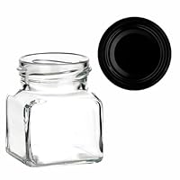 Gouveo Lot De 12 Bocaux De Conservation Carrés De 120 Ml Avec Couvercle