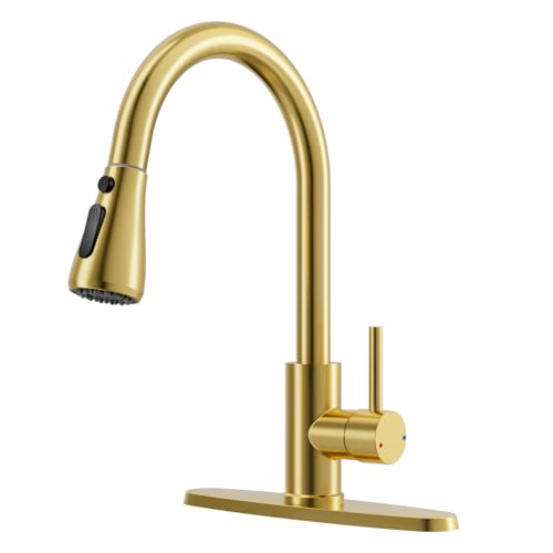 FEELSO Gold Pull Down Faucet