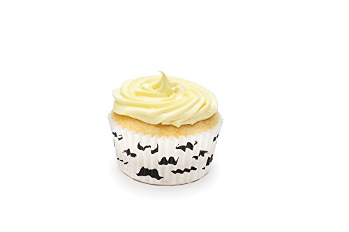 Fox Run Mustache Bake Cup Set, Standard, 50-Count, White #TOP2