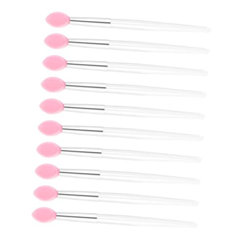 NOLITOY Professional Silicone Lip Brush 10pcs Set Portable Makeup Tools Lipstick Applicator Present for Women Girls