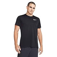 Nike Men's T-Shirt Top, Black/White, Large-X-Large US