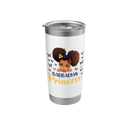 Image of Barbadian Princess Barbados for Black Girls Kids Stainless Steel Insulated Tumbler