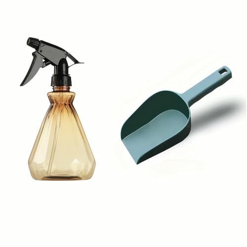 NYSDM - 1 pulverizador de Mano para jardín, regadera de plástico para Flores, Cuidado del césped, Botella rociadora sin presión con Pala para aflojar la Tierra
